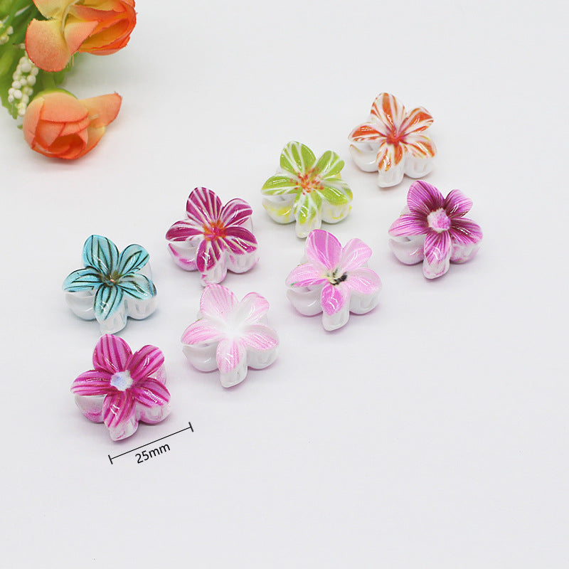 2.5cm Bauhinia Small Hair Claw Simple Egg Flower Printed Hair Clip
