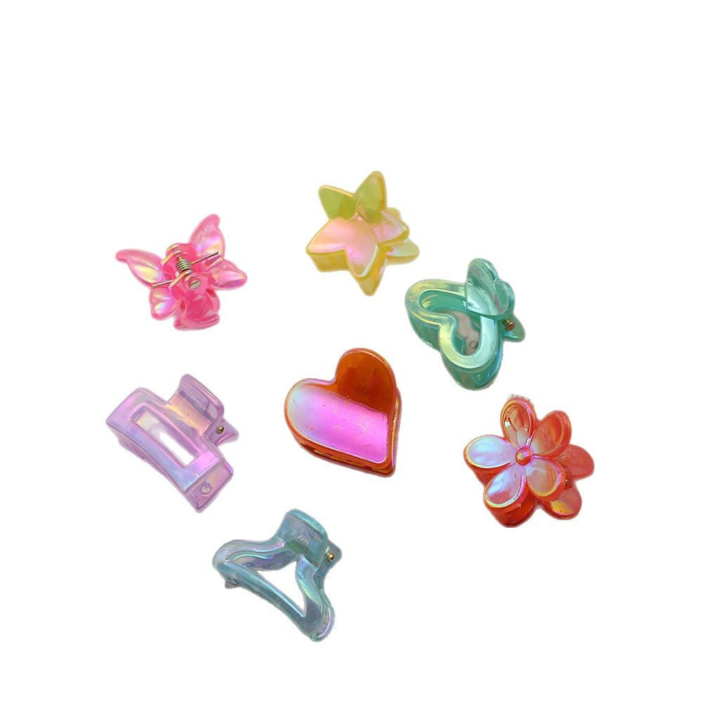 2.5 Jelly Color Iridescent Laser Hair Accessories Princess Hair Clips