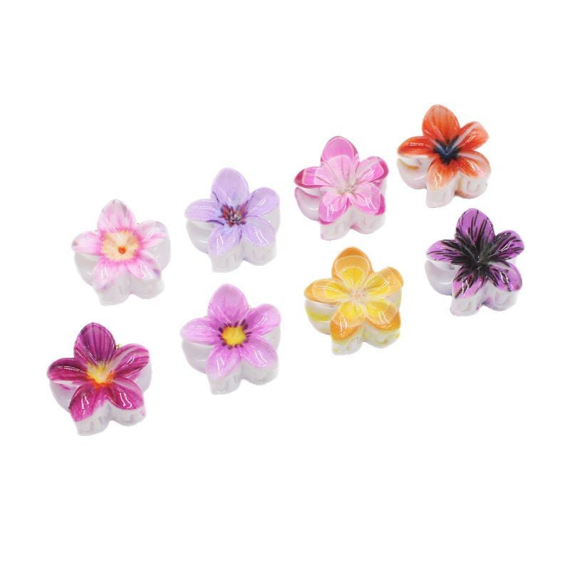 2.5cm Bauhinia Small Hair Claw Simple Egg Flower Printed Hair Clip