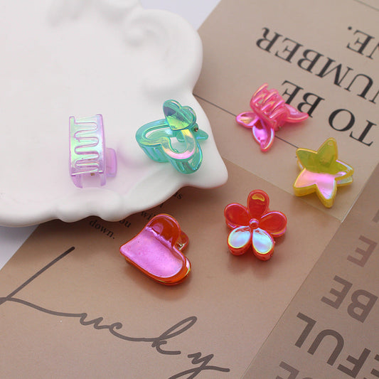 2.5 Jelly Color Iridescent Laser Hair Accessories Princess Hair Clips