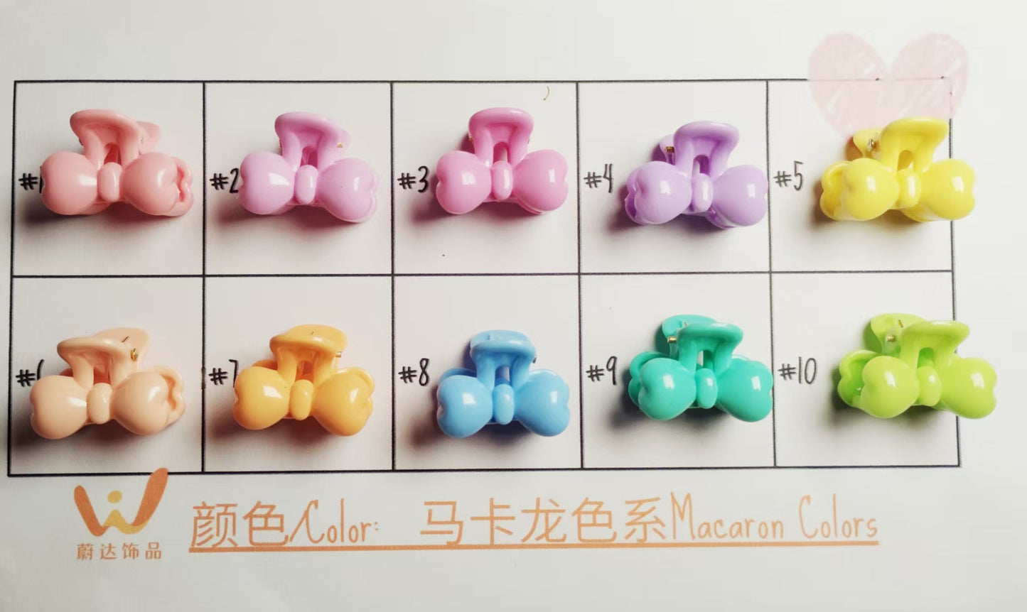 2.5Cm Macaron hairpin Super fairy sweet fashion grab clip Korean version small grab clip bow hair grab clip