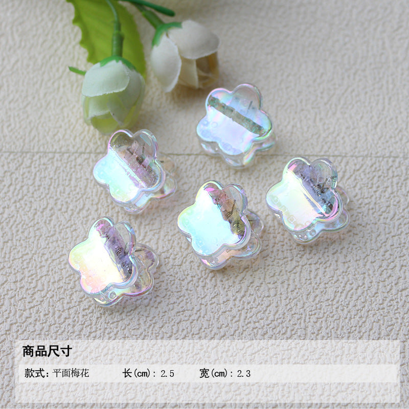 Transparent AB color small grab clip gradual change hairpin advanced sense colorful laser children's ladies bangs forehead hairpin hair accessories