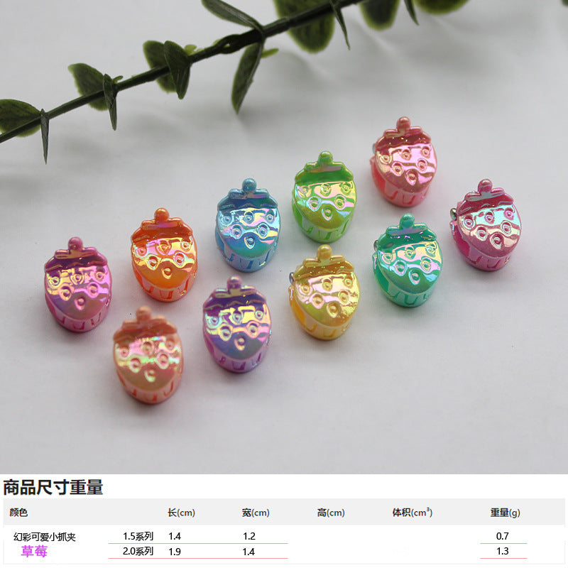 Korean version of mini small grab clip laser flower versatile hair accessories cute Hyunya style AB Symphony children's broken hairpin headdress