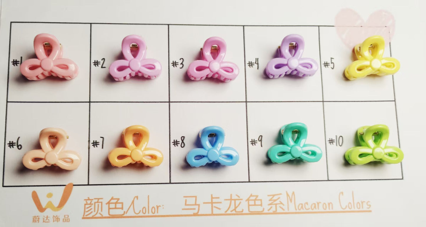 2.5Cm Macaron hairpin Super fairy sweet fashion grab clip Korean version small grab clip bow hair grab clip