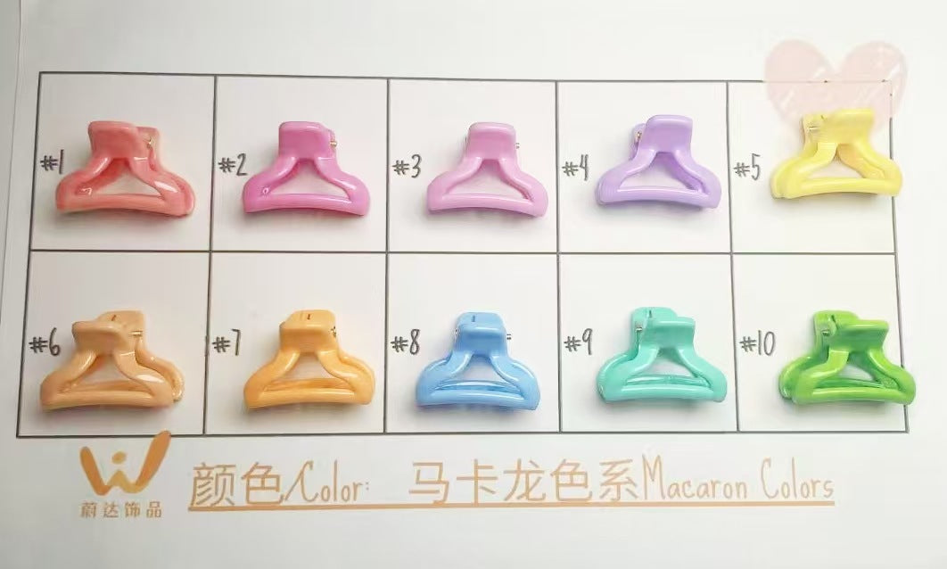 2.5Cm Macaron hairpin Super fairy sweet fashion grab clip Korean version small grab clip bow hair grab clip