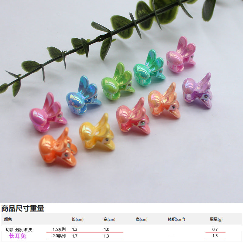 Korean version of mini small grab clip laser flower versatile hair accessories cute Hyunya style AB Symphony children's broken hairpin headdress