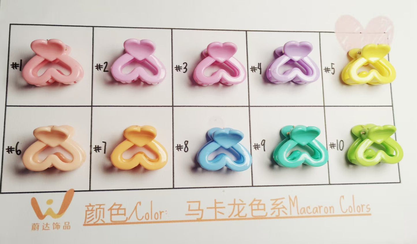 2.5Cm Macaron hairpin Super fairy sweet fashion grab clip Korean version small grab clip bow hair grab clip