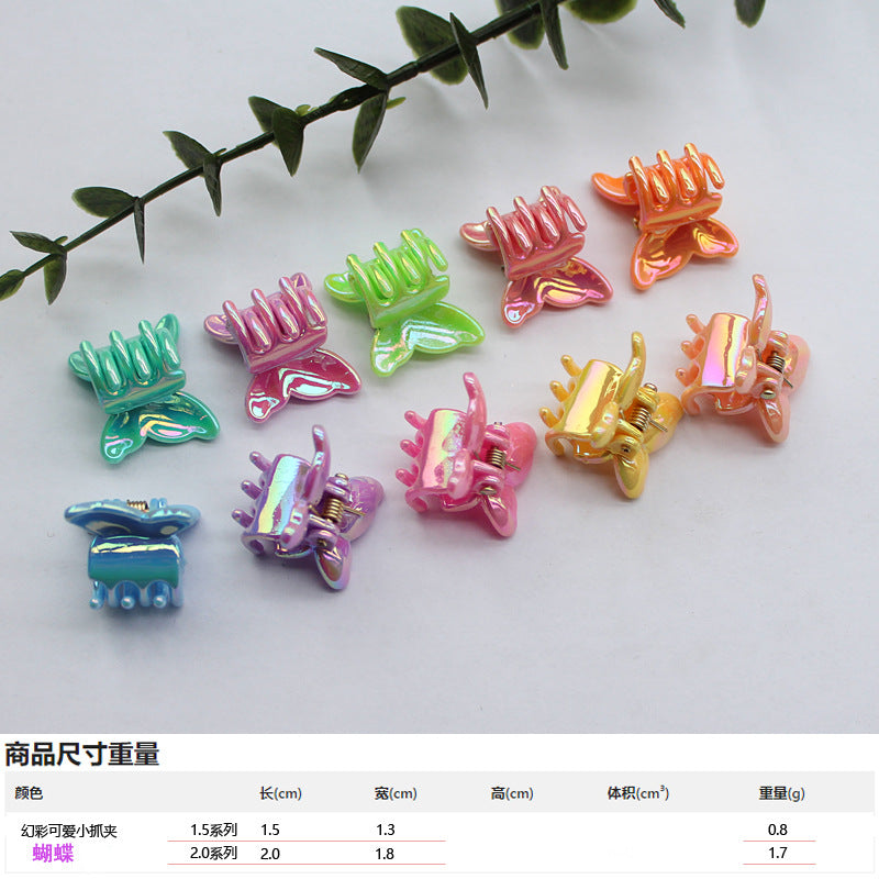 Korean version of mini small grab clip laser flower versatile hair accessories cute Hyunya style AB Symphony children's broken hairpin headdress