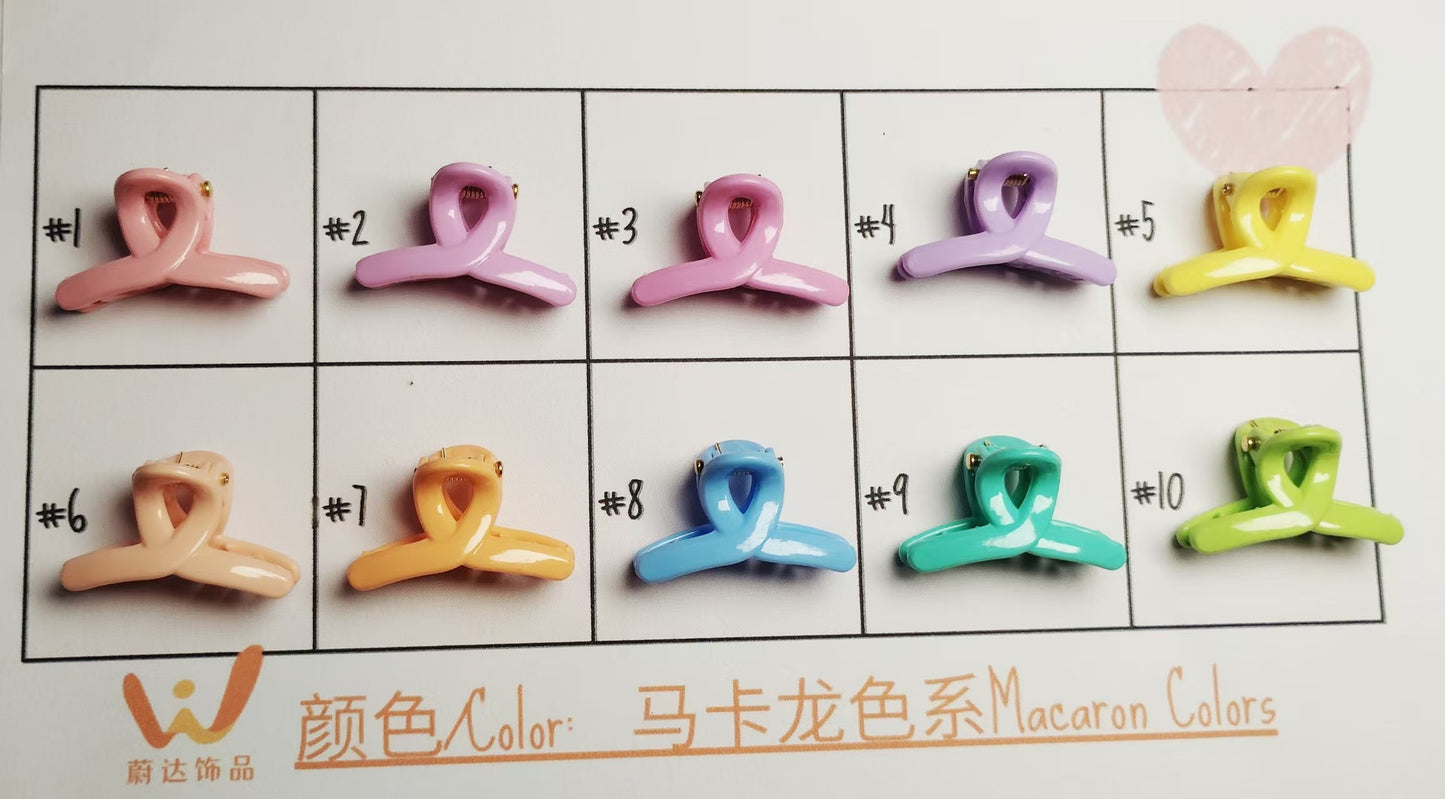 2.5Cm Macaron hairpin Super fairy sweet fashion grab clip Korean version small grab clip bow hair grab clip