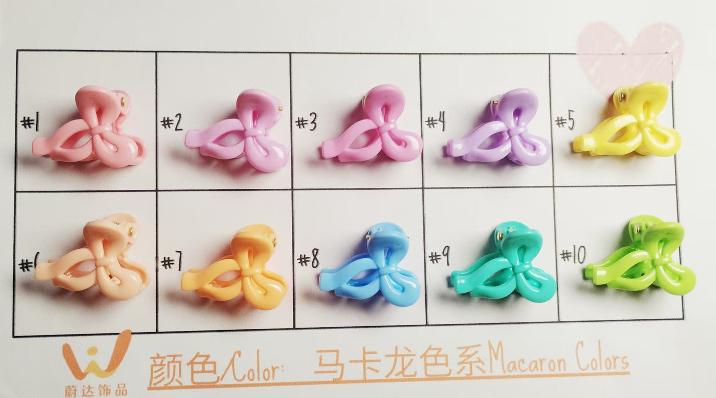 2.5Cm Macaron hairpin Super fairy sweet fashion grab clip Korean version small grab clip bow hair grab clip