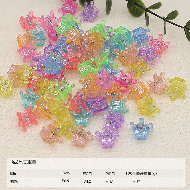 50pcs/ Bag small hairpin cute princess hairpin girl does not hurt hair baby baby jewelry mini children's hair grab clip