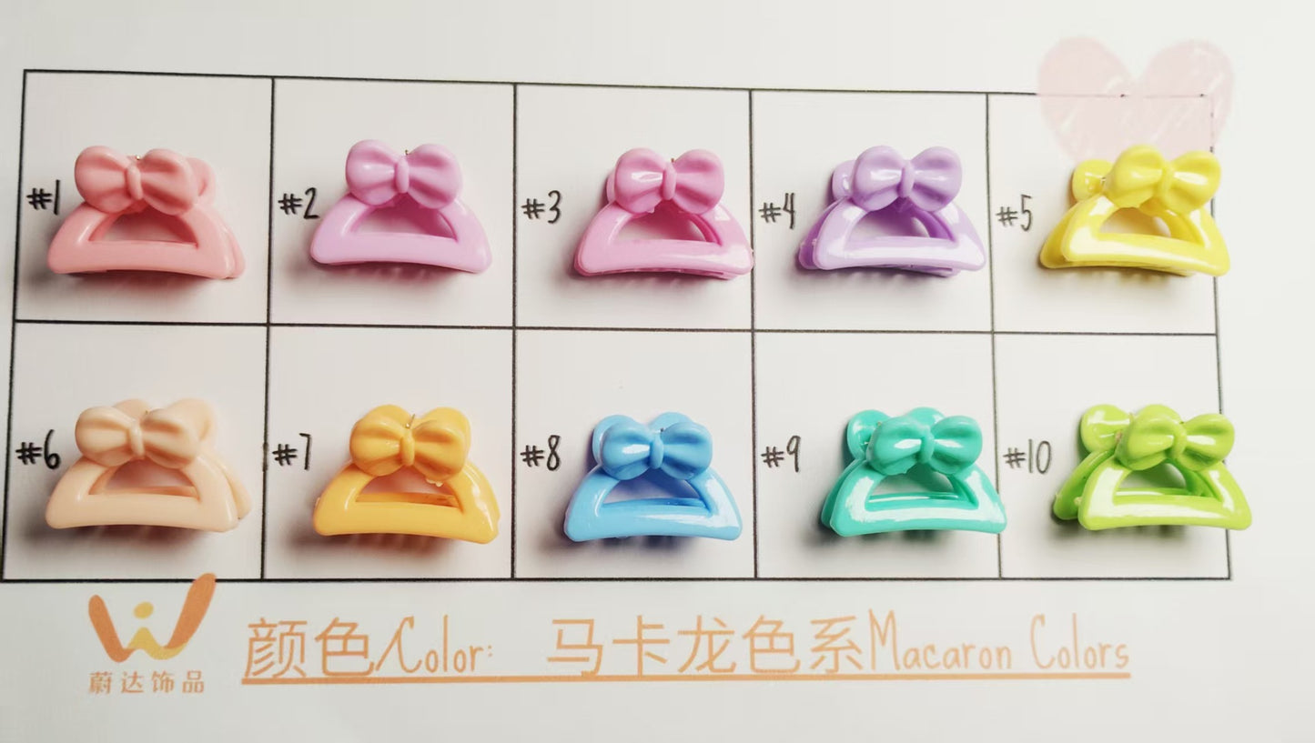 2.5Cm Macaron hairpin Super fairy sweet fashion grab clip Korean version small grab clip bow hair grab clip