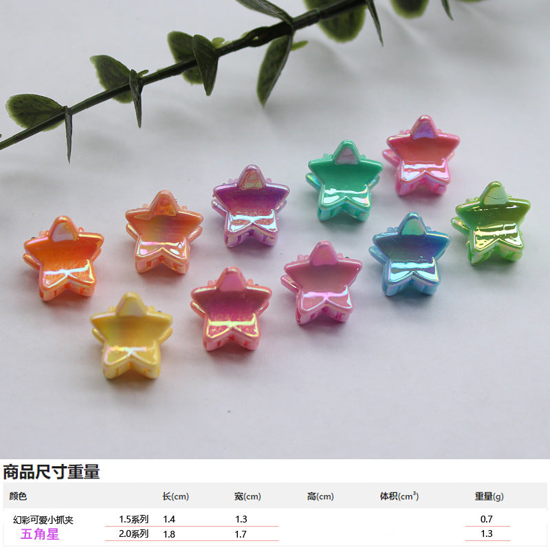 Korean version of mini small grab clip laser flower versatile hair accessories cute Hyunya style AB Symphony children's broken hairpin headdress