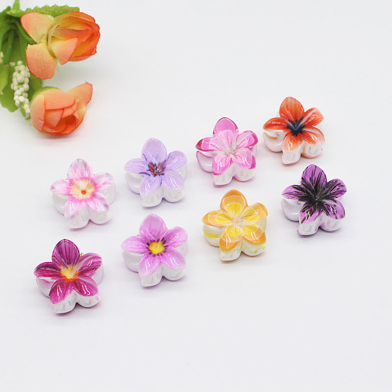 2.5cm Bauhinia Small Hair Claw Simple Egg Flower Printed Hair Clip