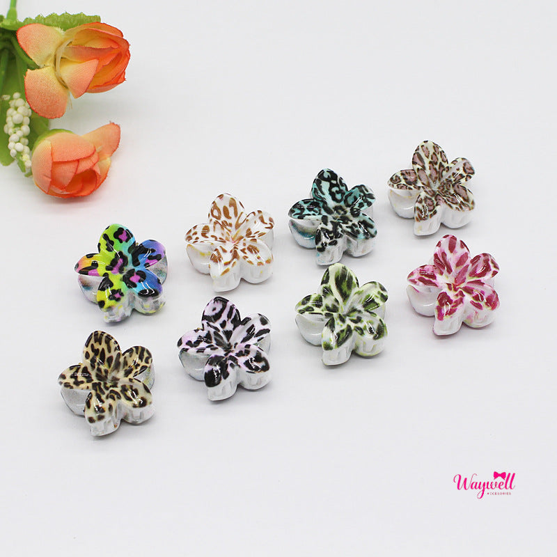 2.5cm Bauhinia Small Hair Claw Simple Egg Flower Printed Hair Clip
