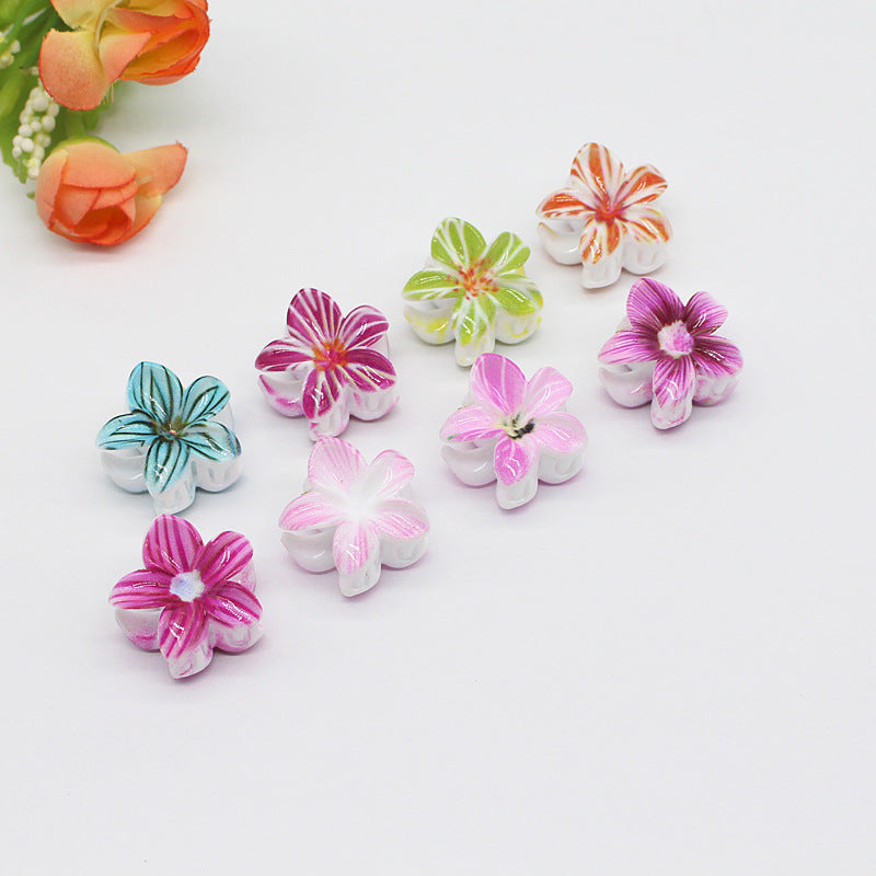 2.5cm Bauhinia Small Hair Claw Simple Egg Flower Printed Hair Clip