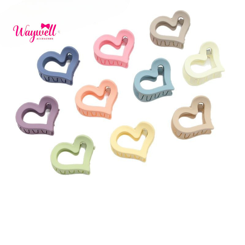 Elastic rubber paint matte small hairpin shark clip simple disc hair grab clip women ponytail small clip hair accessories edge clip