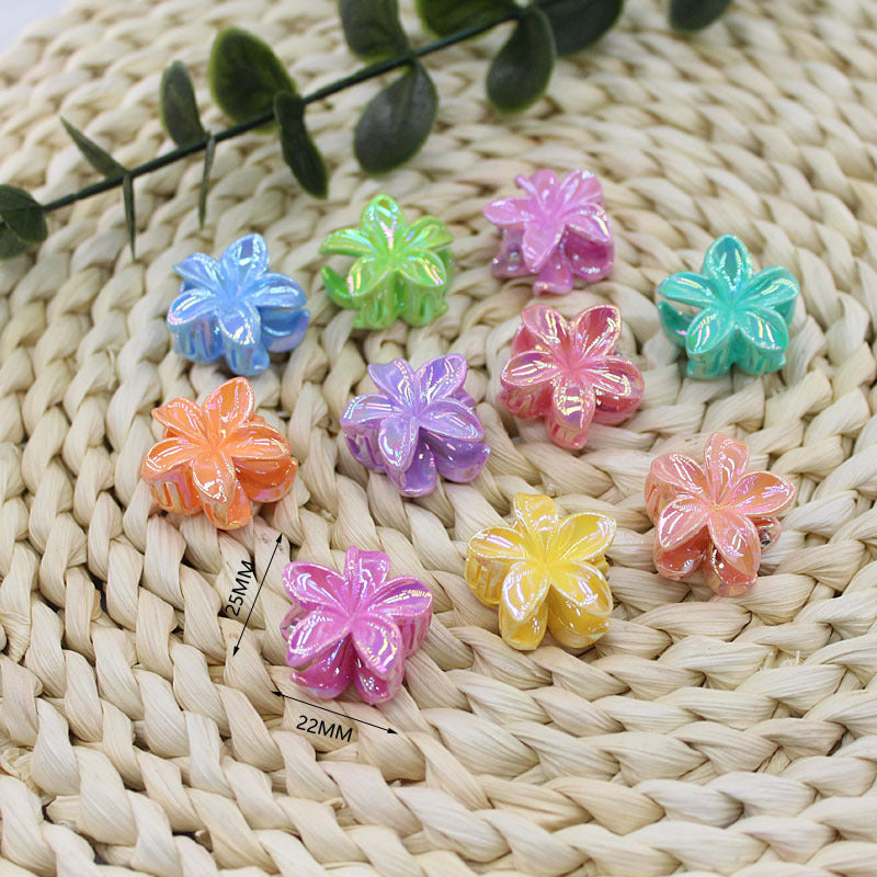 2.5cm Bauhinia Small Hair Claw Simple Egg Flower Printed Hair Clip