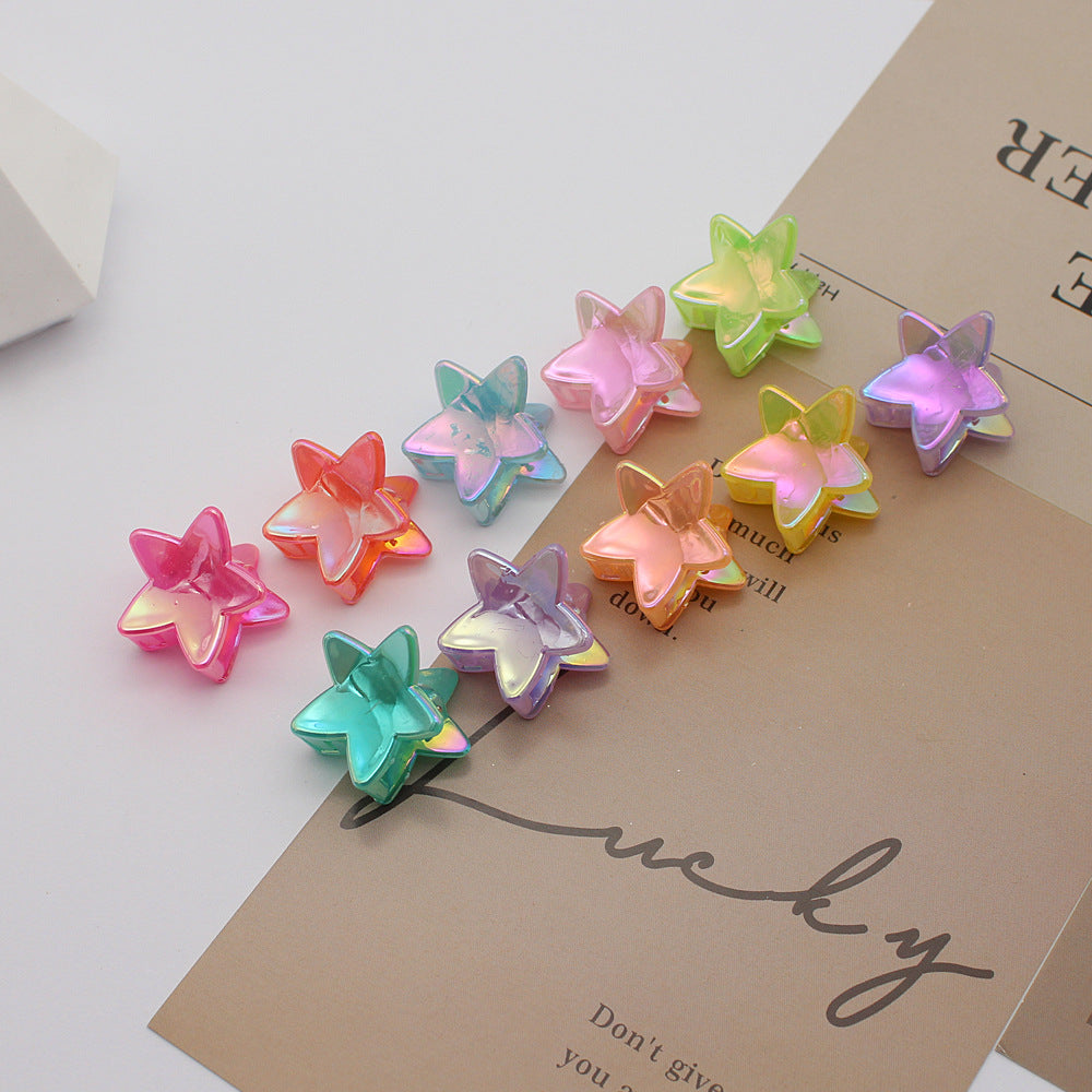 2.5 Jelly Color Iridescent Laser Hair Accessories Princess Hair Clips