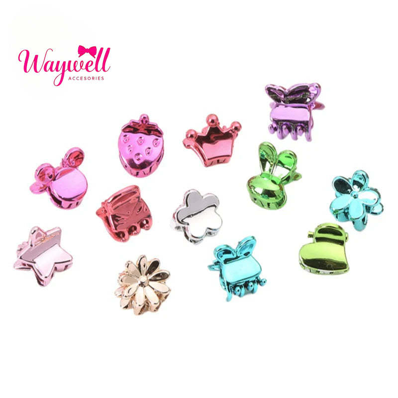 children's hairpin 1.5UV electroplated color grab clip long small grab clip fashionable and simple princess head grab hair clip