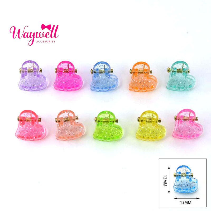 Glitter Small Hair Clips for Women, Plastic Small Claw Clips & Mini Claw Clips for Hair, Mini Hair Clips for Thin Hair, Tiny Jaw Clip for Hair