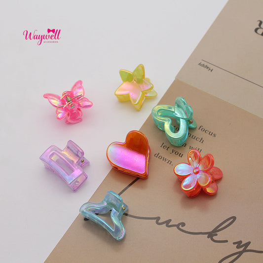 2.5 Jelly Color Iridescent Laser Hair Accessories Princess Hair Clips