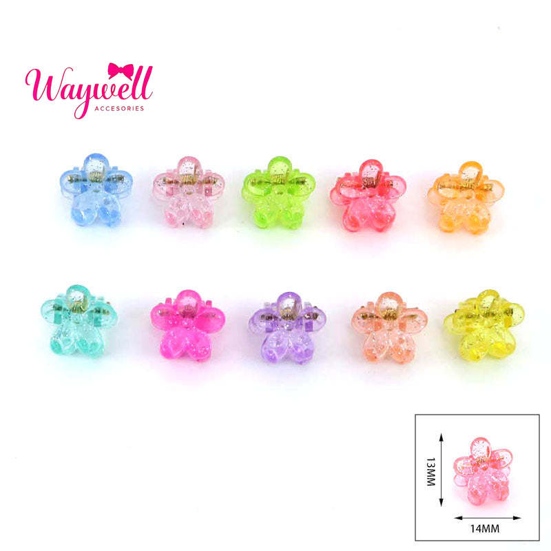 Glitter Small Hair Clips for Women, Plastic Small Claw Clips & Mini Claw Clips for Hair, Mini Hair Clips for Thin Hair, Tiny Jaw Clip for Hair