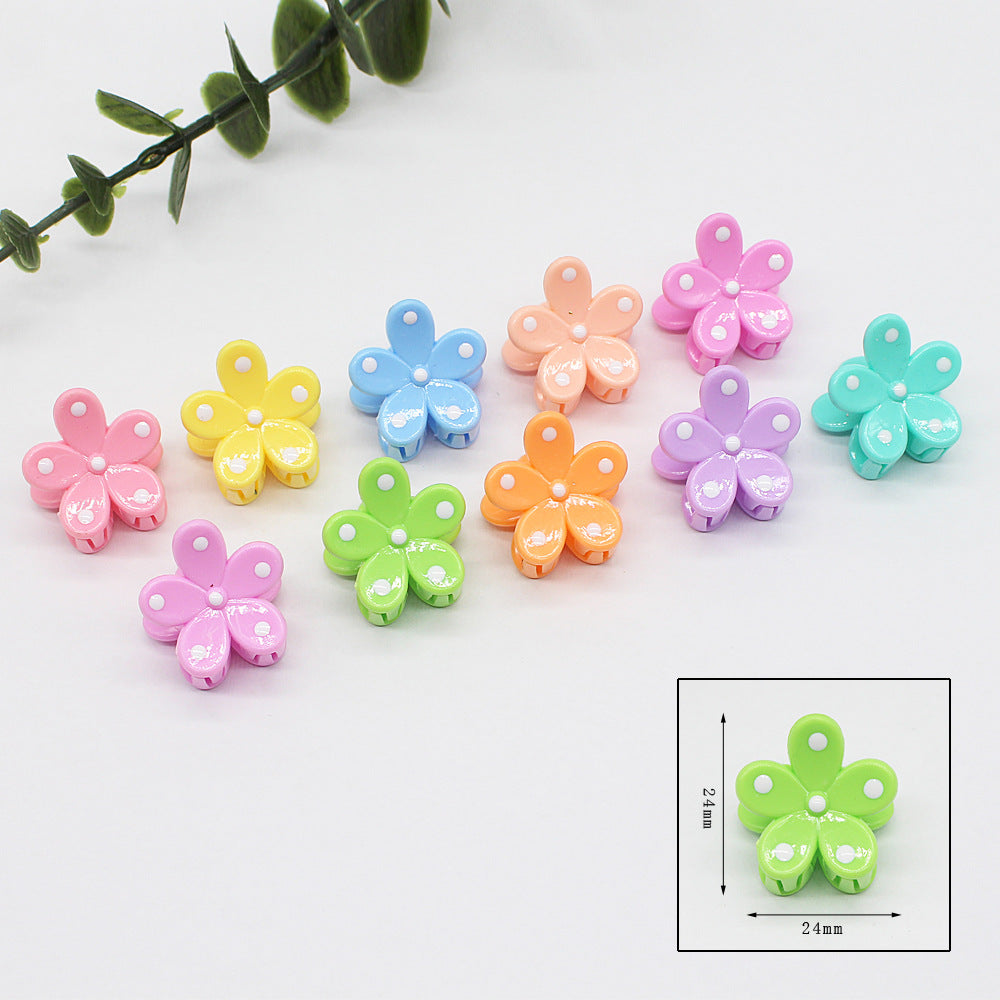 White Dot Hair Accessories for Girls