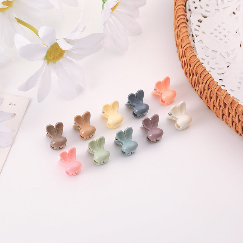 Children's small Morandi Korean version of women's broken hair small grab clip, high-end mini princess side bangs clip