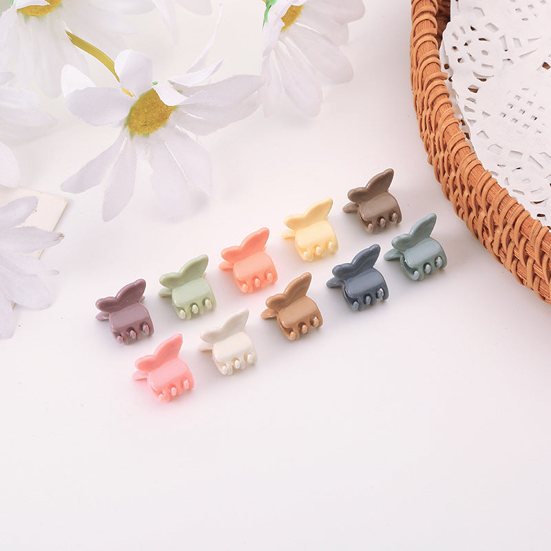 Children's small Morandi Korean version of women's broken hair small grab clip, high-end mini princess side bangs clip