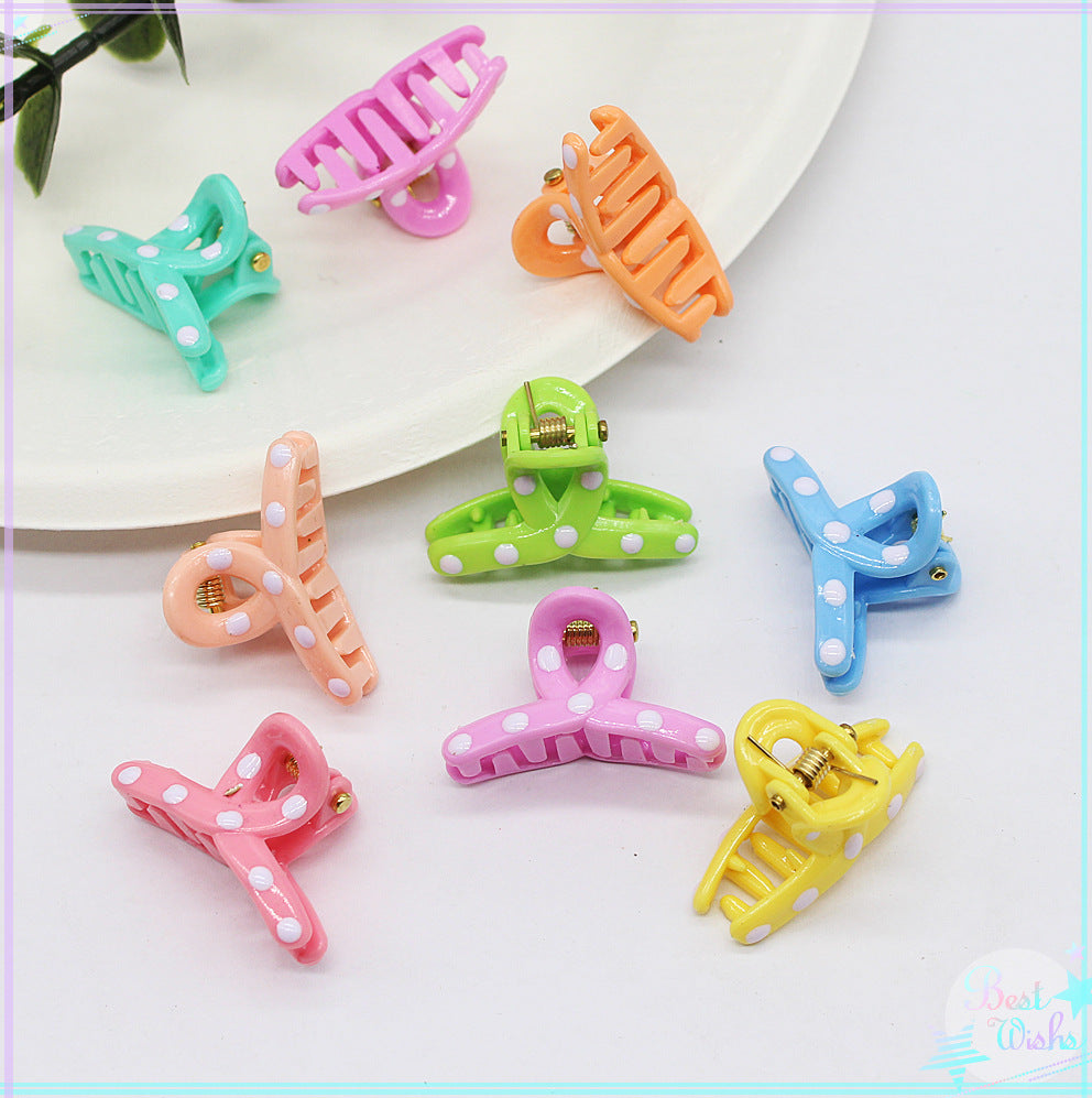 White Dot Hair Accessories for Girls