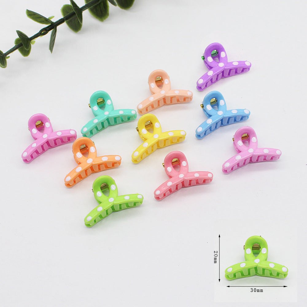 White Dot Hair Accessories for Girls