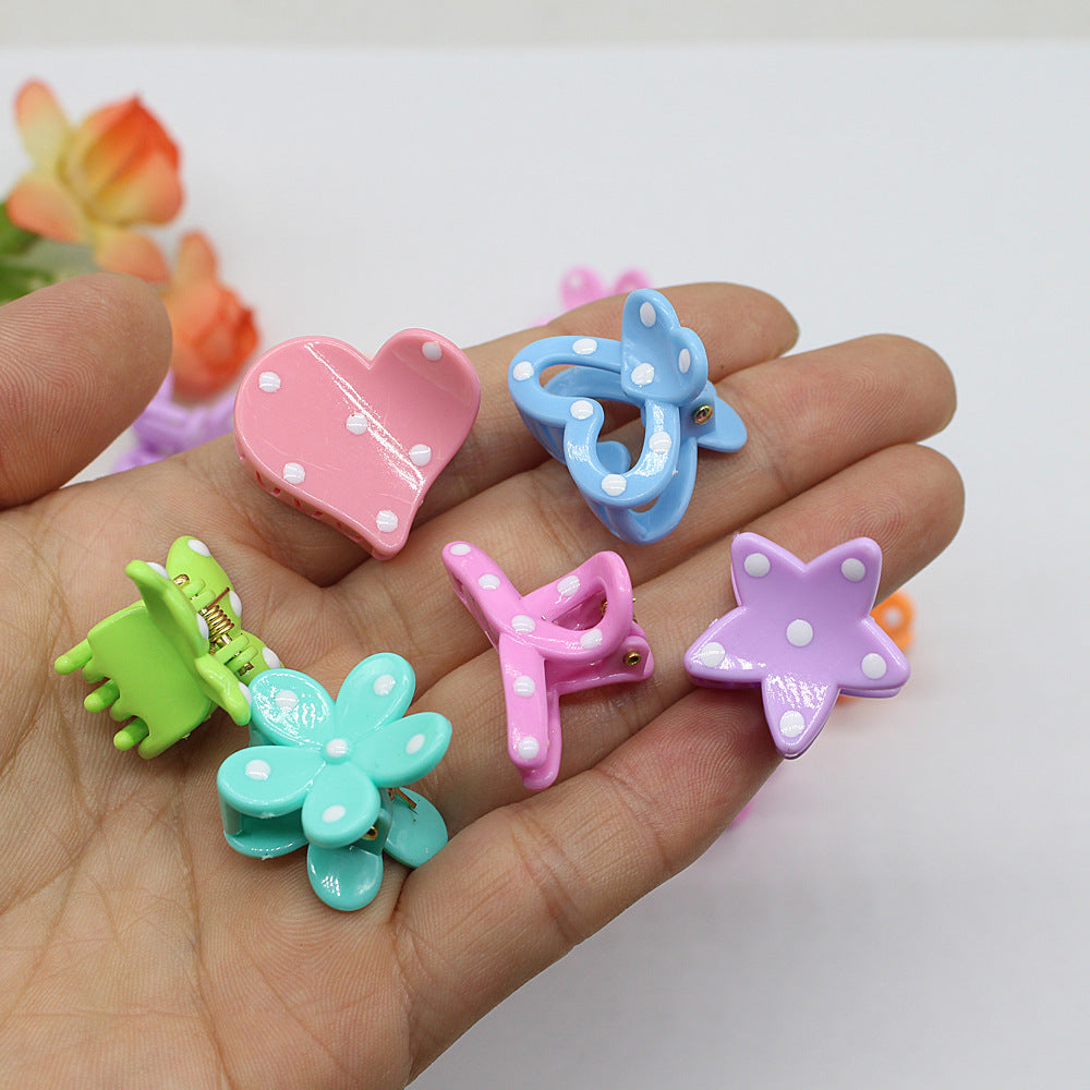 White Dot Hair Accessories for Girls